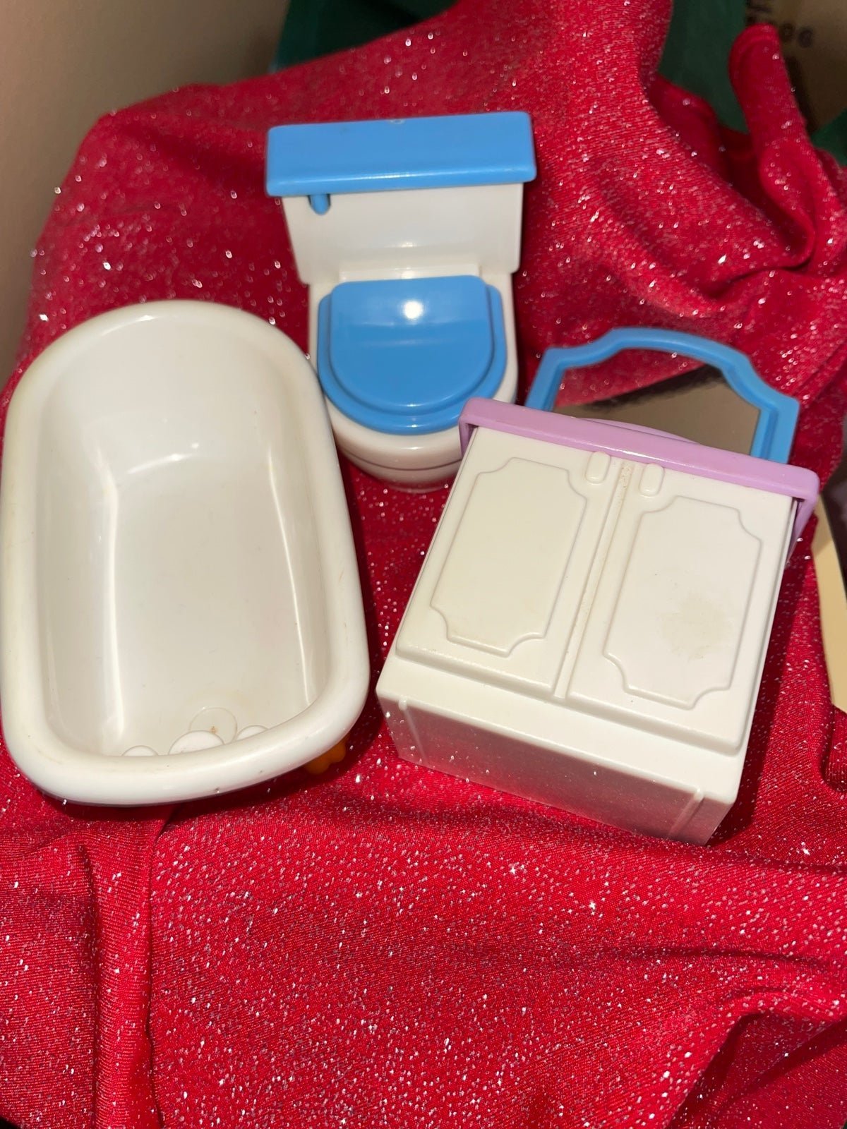 Vintage 1995 dollhouse mansion Little Tikes BATHROOM SET #5529