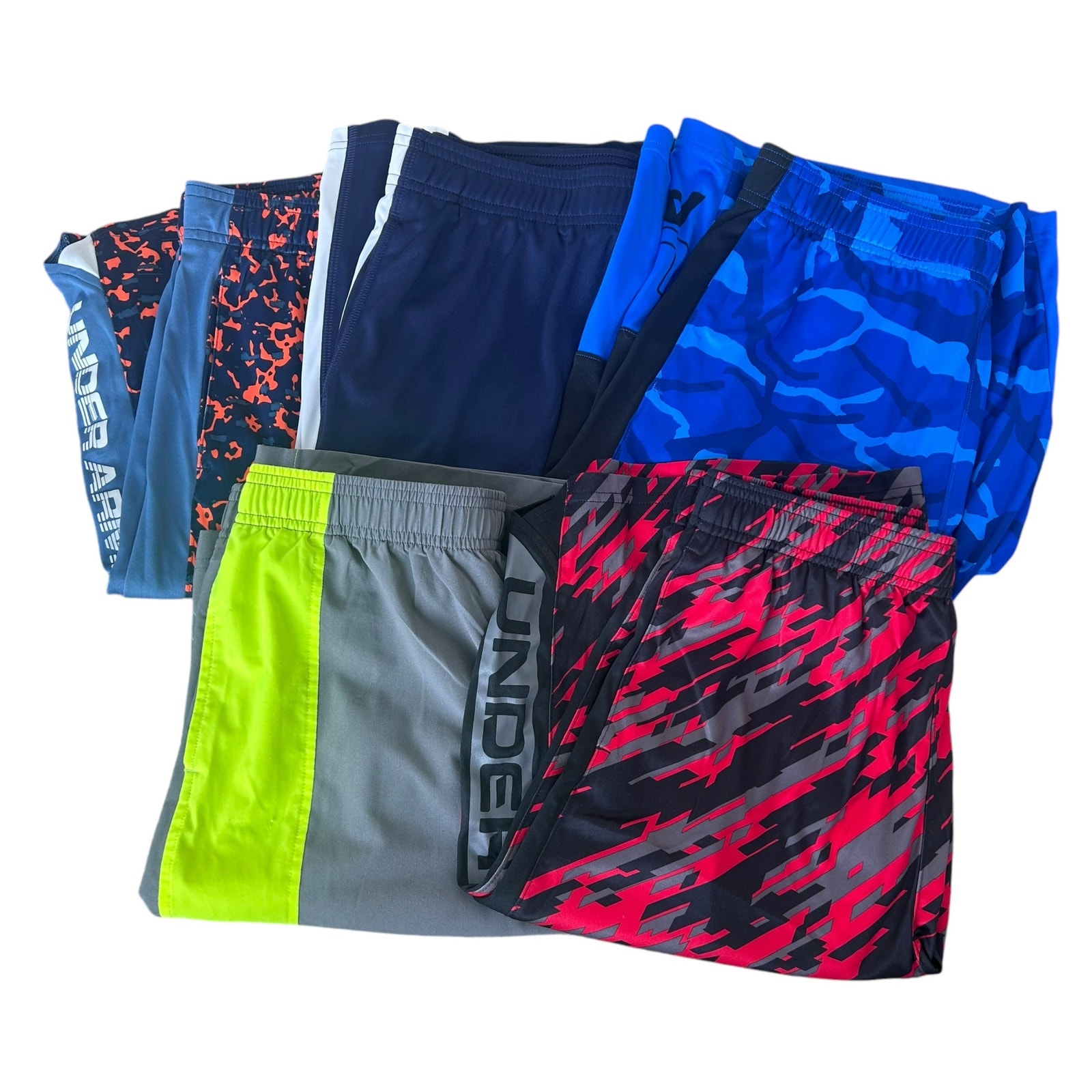 Under Armour Lot of 5 Athletic Basketball Shorts Sz YXL