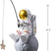 Astronaut Figurine | Astronaut Fishing Star | Figure Sculpture for Desktop