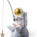 Astronaut Figurine | Astronaut Fishing Star | Figure Sculpture for Desktop