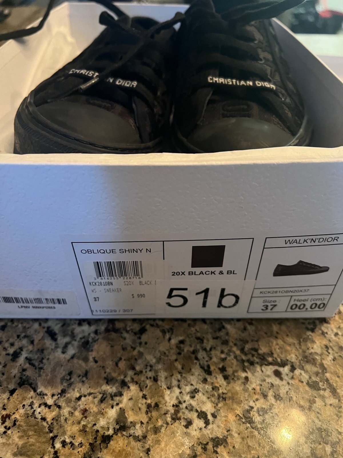 Authentic Walk N Dior black shoes size 7