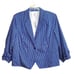 Cato Women's Blue and White 3/4 Sleeve Blazer Jacket Size 22/24W NWT