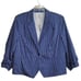 Cato Women's Blue and White 3/4 Sleeve Blazer Jacket Size 22/24W NWT