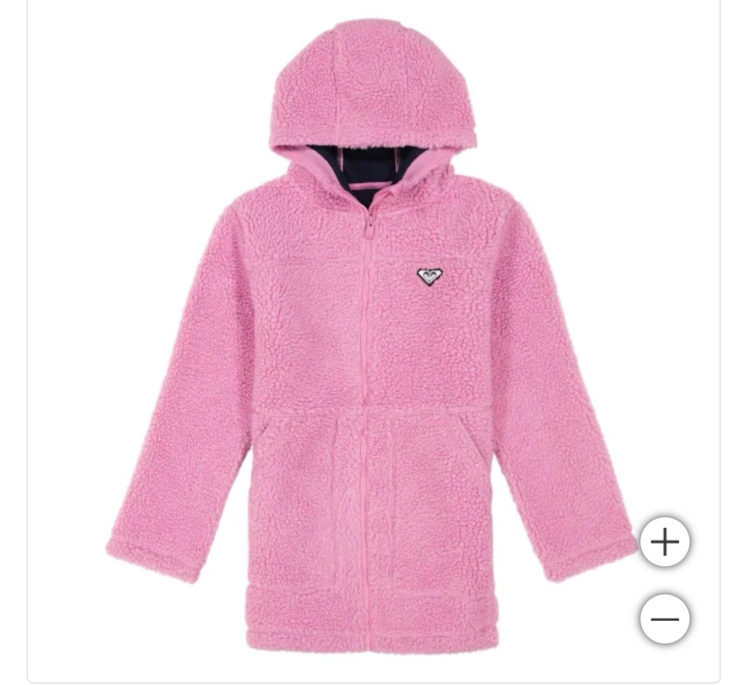 NWT Girls plush hooded full zip jacket size XS 5/6 - Ruth