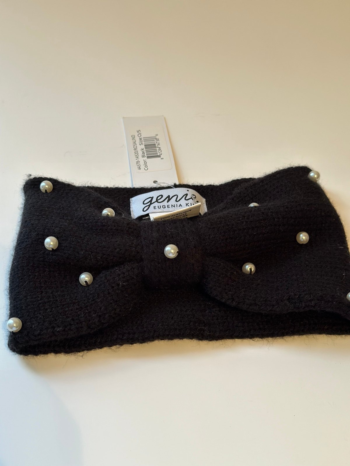 genie eugenia kim headband Women’s OS black with Faux pearls Accessories