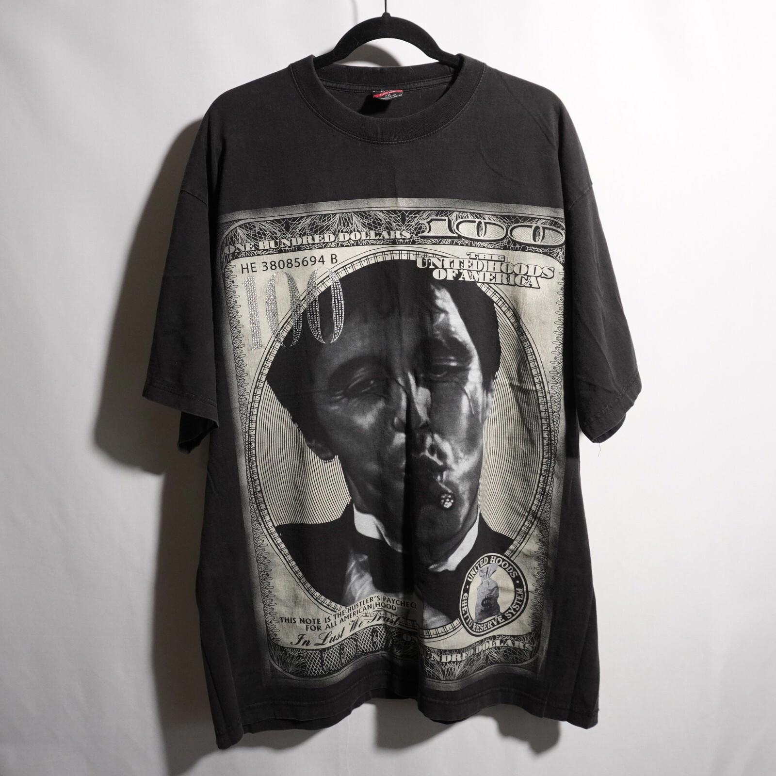 Scarface Y2K Pro Club Rap Hoss Tee Mens 2XL Black T Shirt Bling Money Gangster