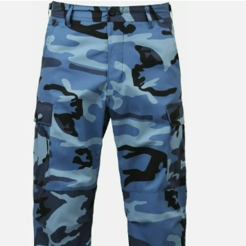 LARGE TRU-SPEC MILITARY BDU WOODLAND BLUE SKY ICE URBAN CAMOUFLAGE PANTS