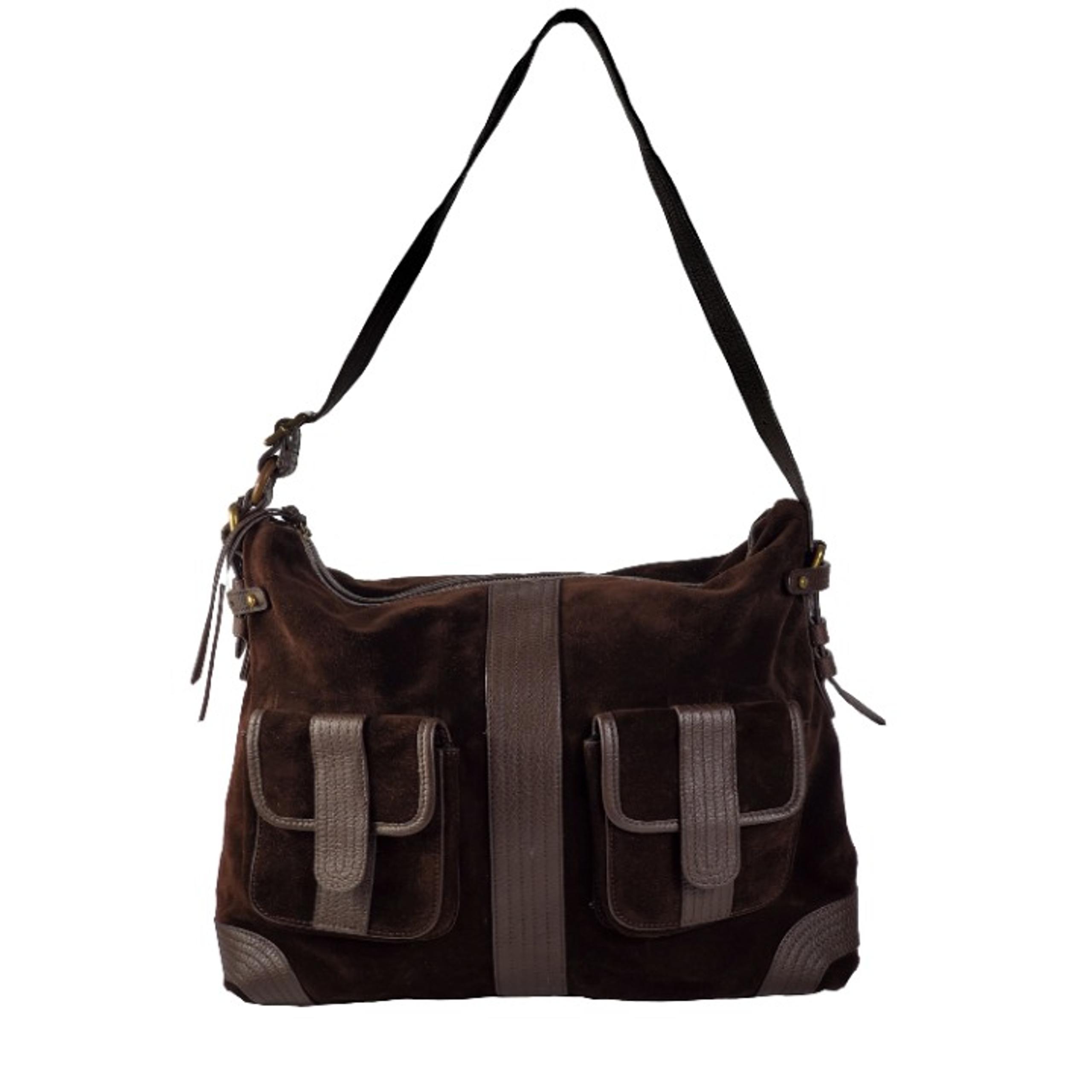 J.Crew Women's Large Brown Suede Crossbody Bag