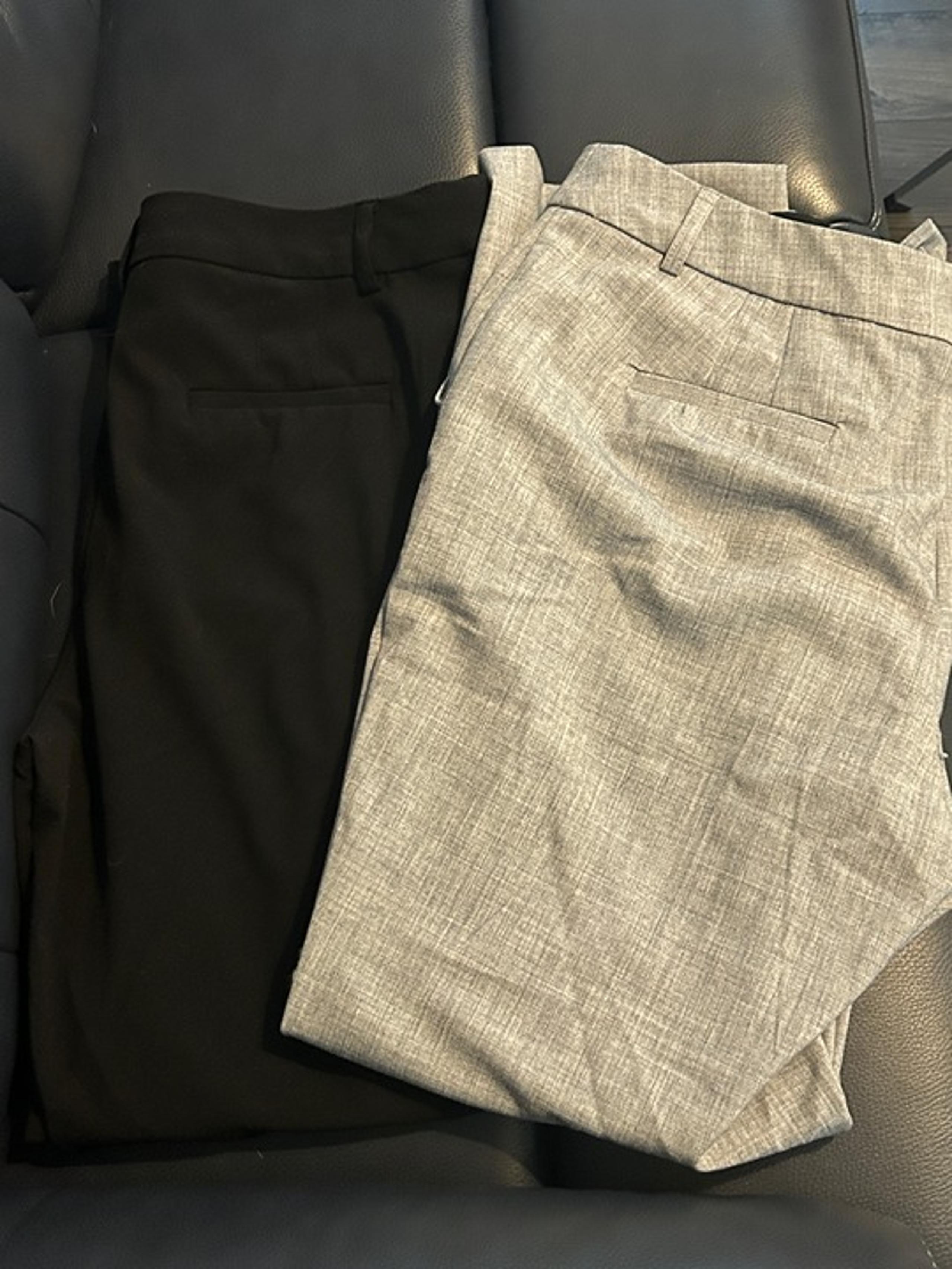 Set of 2 Nine West Dress Pants - Barely Bootcut - 16S Black and Heather Gray