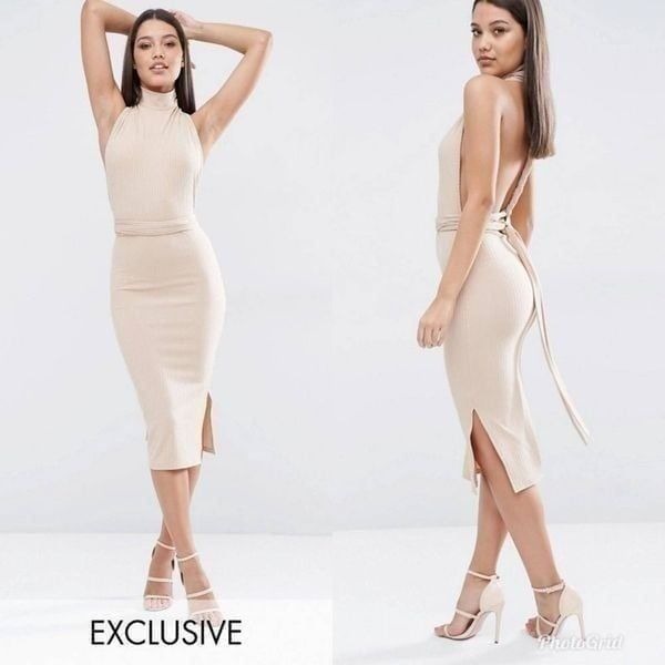 Club L ASOS Multiway Rib Midi Dress
