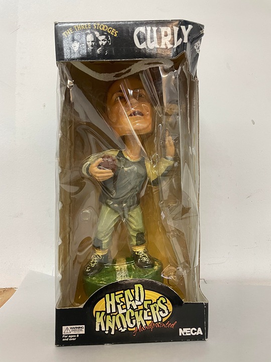 NECA HEAD KNOCKERS HAND PAINTED CURLY THE THREE STOOGES