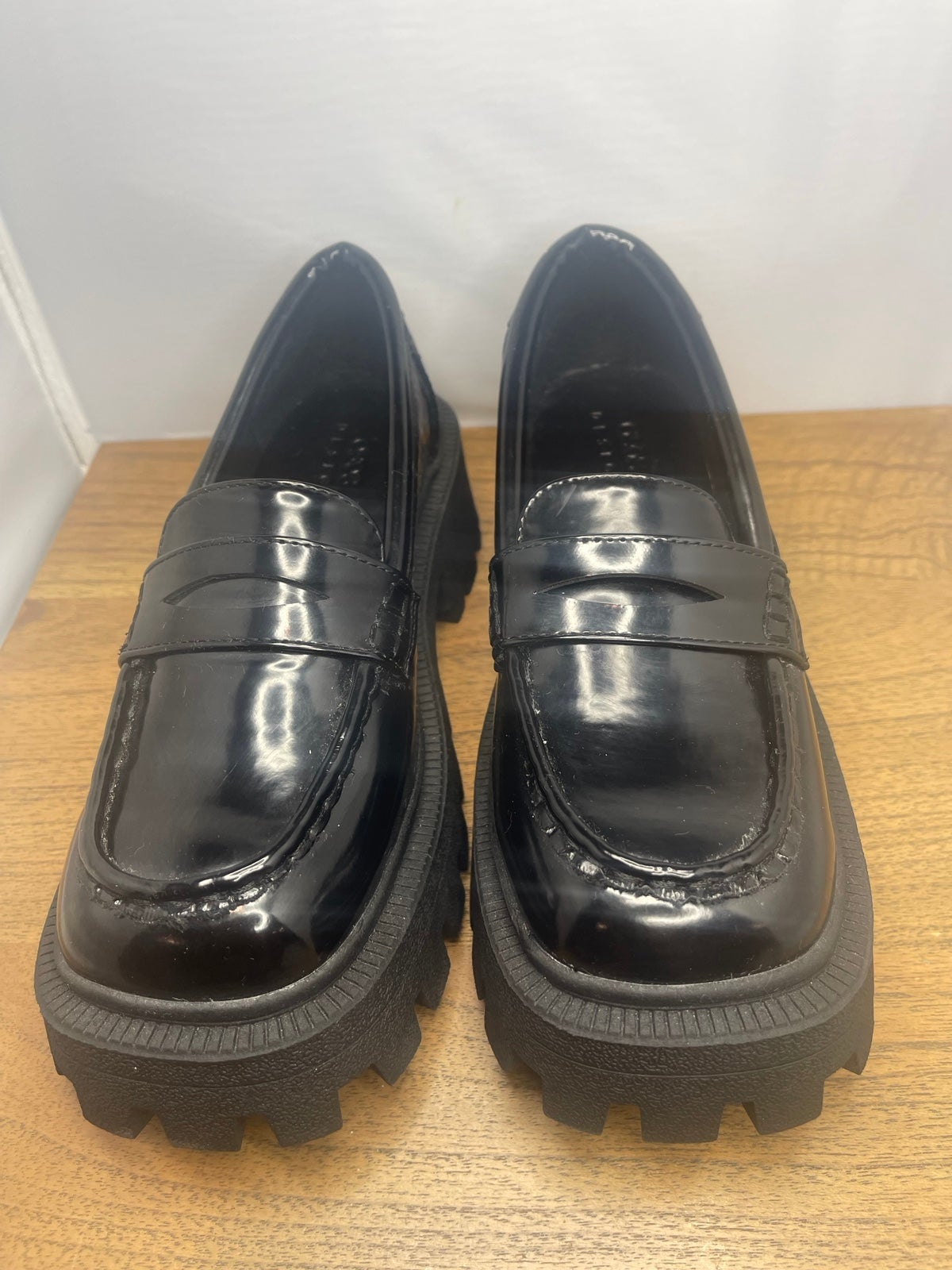 Black loafers