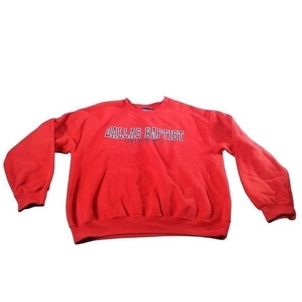 Vintage Dallas Baptist University Sweatshirt Men Sz M MV Sport Red Logo Sportswe