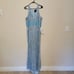 Mac Duggal Sequined Sleeveless V Neck Column Gown, Light Blue, 4930, S 16, 215