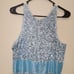 Mac Duggal Sequined Sleeveless V Neck Column Gown, Light Blue, 4930, S 16, 215
