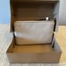 COACH 3580 Corner Zip Wristlet Pouch Pebble Bag Leather in Chalk/Vanilla Cream