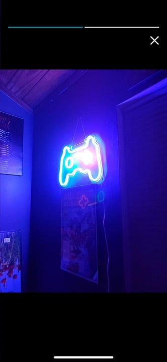Game Neon Sign Gamepad Shape LED Neon Signs for Gamer Room Wall Bedroom Decor, G