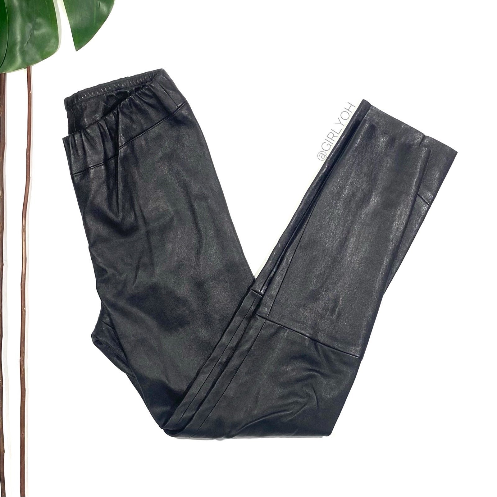 Shari's Place Stretch Leather Leggings