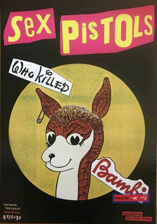 Sex Pistols Who Killed Bambi Poster 23.5 X 33 New Poster