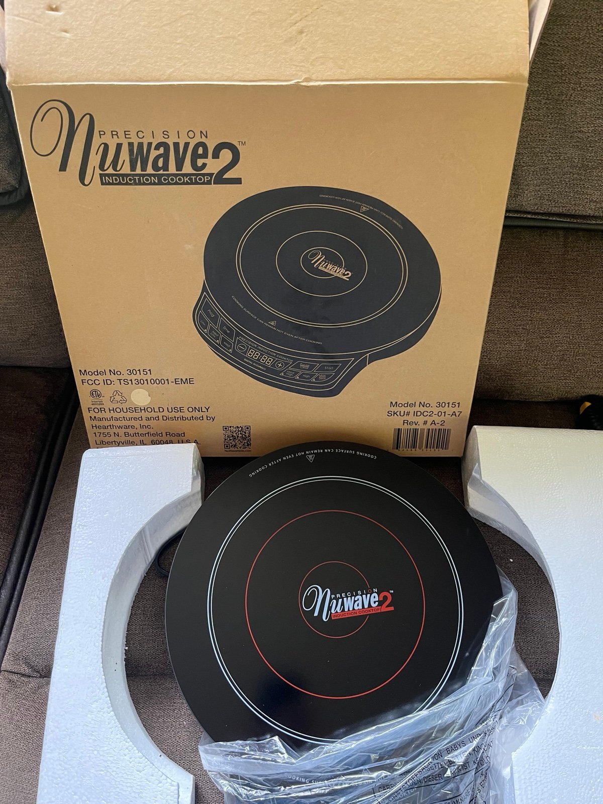 NuWave 2 Precision Portable Induction Cooktop Model 30151 NEW Open Box