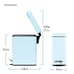 1.3 Gallon Bathroom Trash Can with a Lid, Stainless Steel