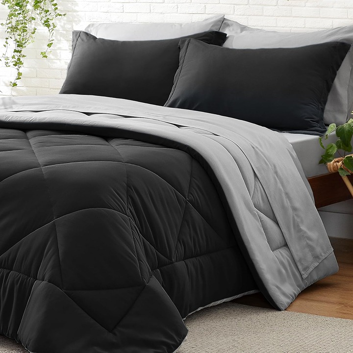 Queen Comforter Set 7 Pieces Bed in A Bag - Soft Microfiber