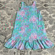 Lilly Pulitzer Kristen Colorful Sleeveless Dress with Ruffle Hem