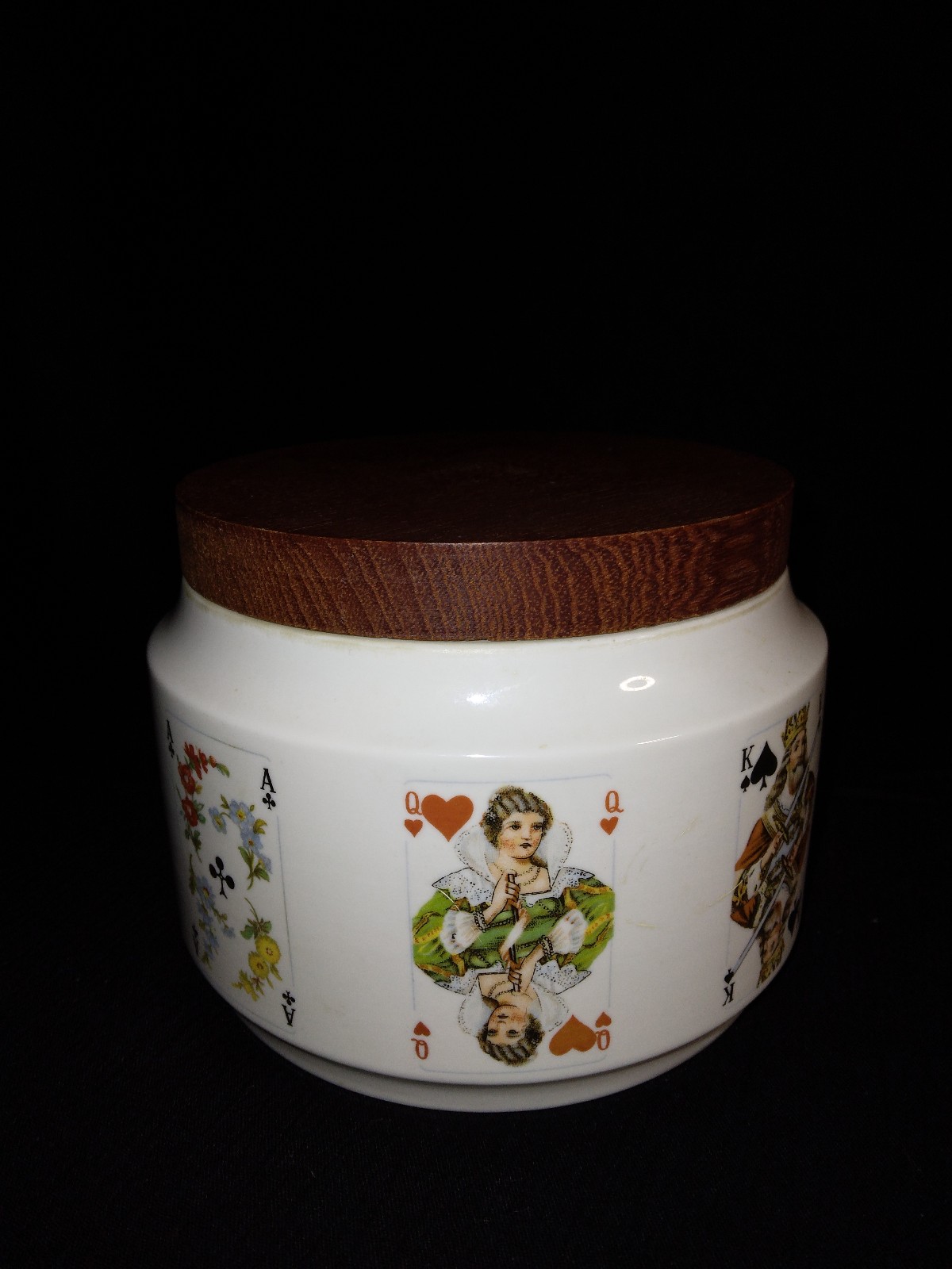 RARE Vintage Sgafo Modern Germany Playing Card Tobacco Jar