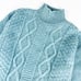 Jones New York Blue Cable Knit Acrylic Wool Long Sleeve Sweater Top