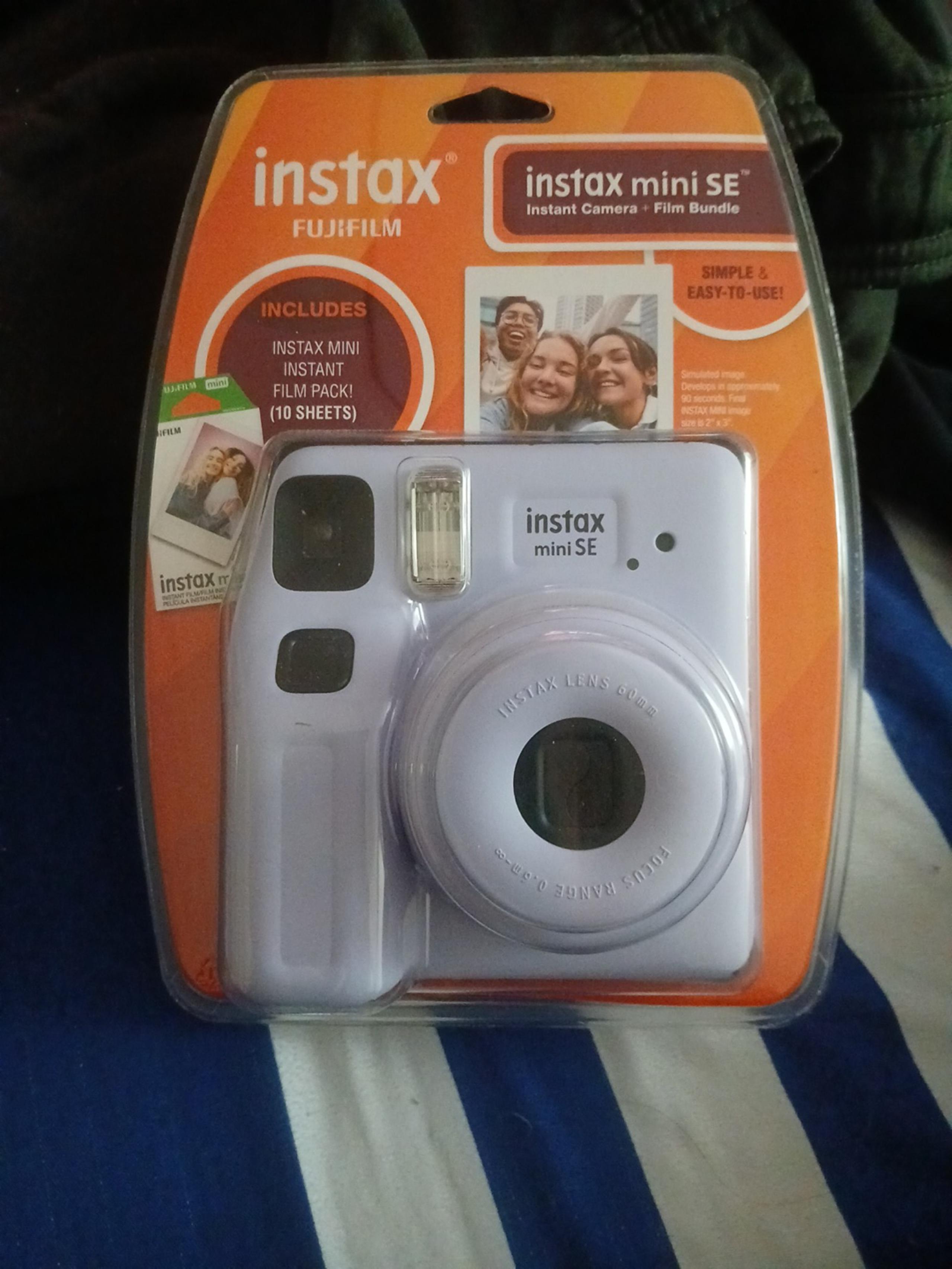 Fujifilm Instax Mini SE Purple Instant Camera with Bonus 10 Sheets Of Film