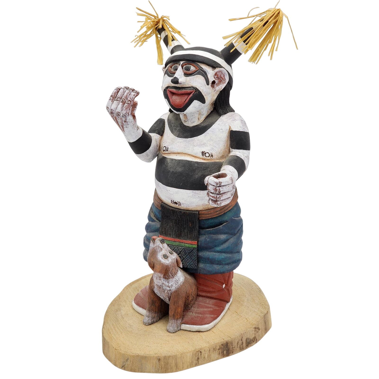 Kachina Doll Hopi Clown Neil David Vintage Native American Kewa Koyala Signed 11