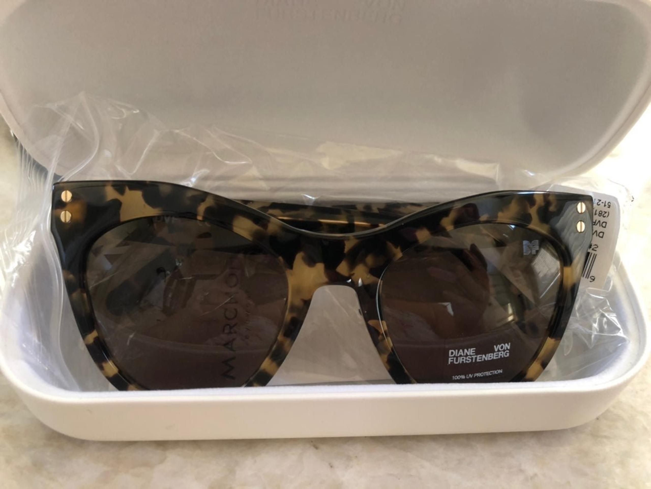 diane von furstenberg tortoise sunglasses NEW! Cat eye