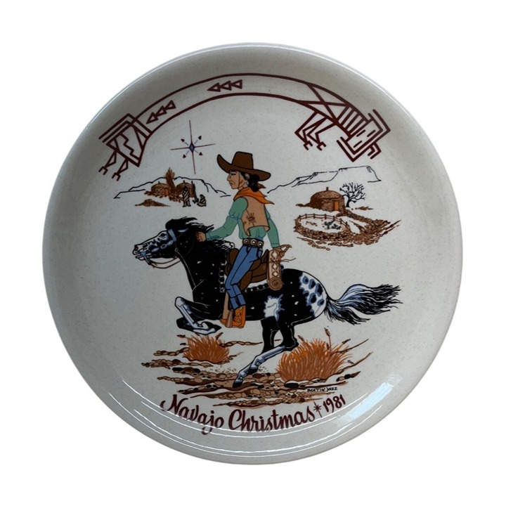 Kay Mallek Original Navajo Christmas Limited Edition 11th Issue Plate 9 3/4”