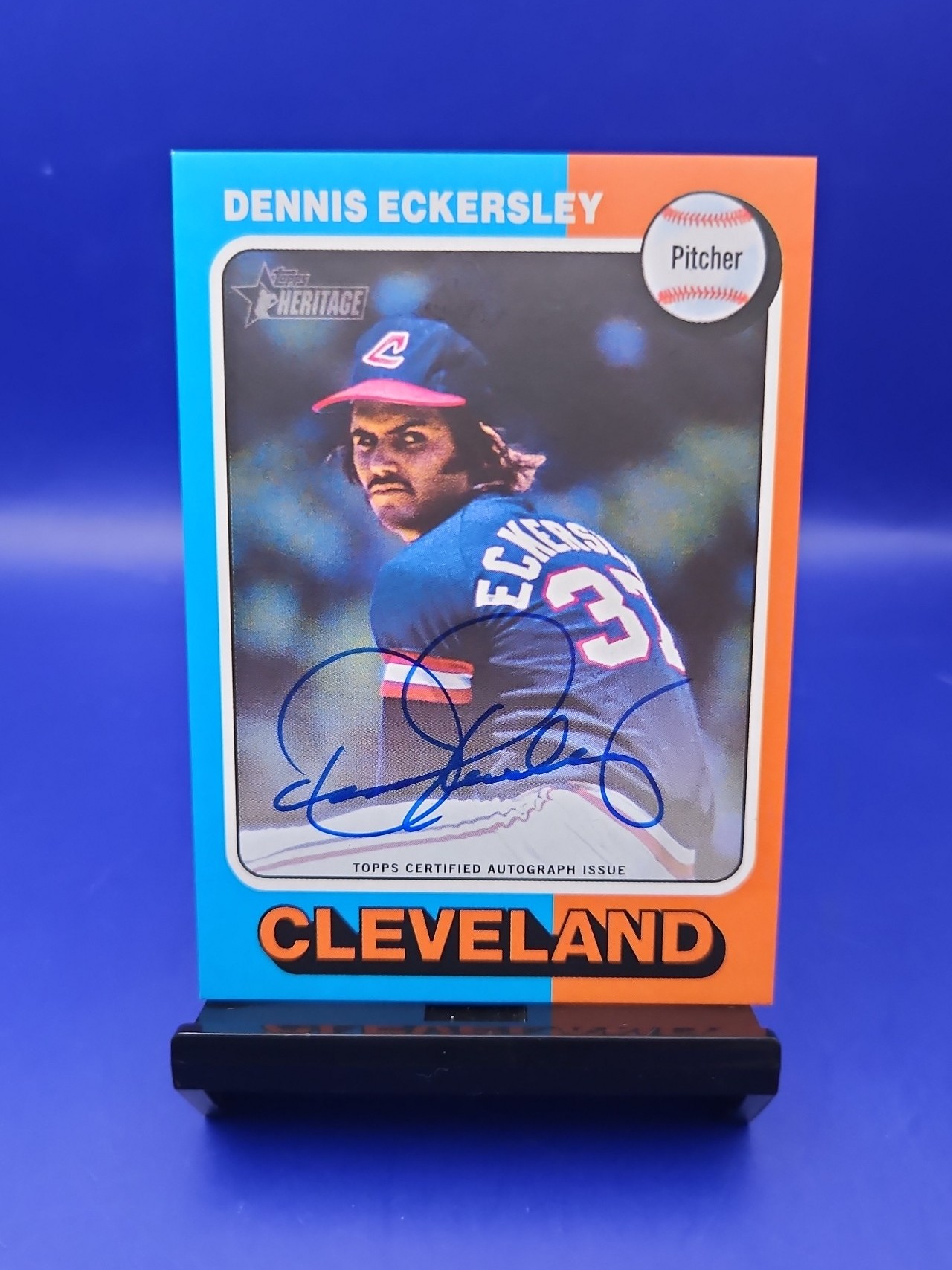 Dennis Eckersley Real One Reverse Autograph Cleveland 2024 Topps Heritage #DE