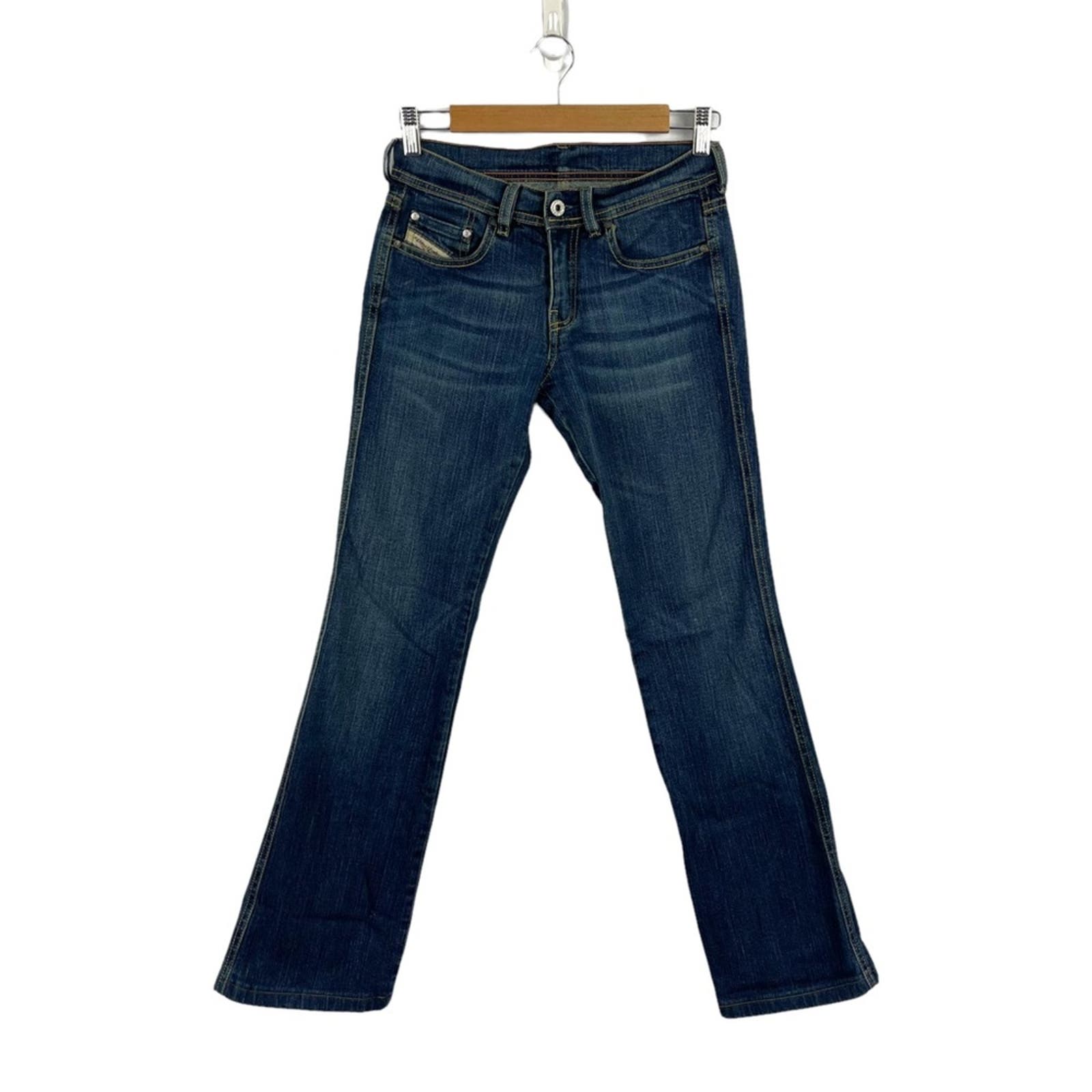 Diesel Industry Women's Size 26 Blue Denim Jeans Stretch Boot Cut Made in Italy