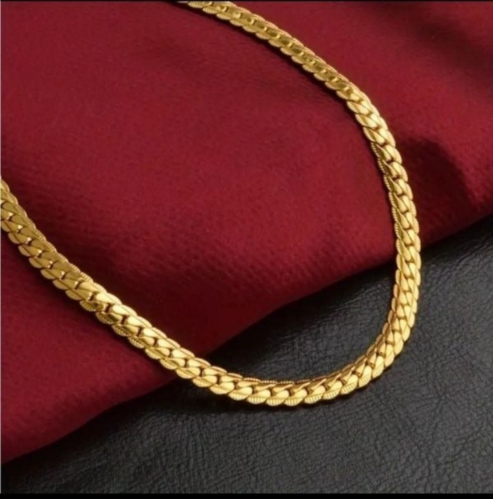 Classic 18k gold unisex chain