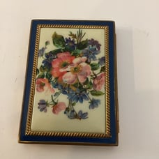 Vintage Rex Fifth Avenue Compact Gold/Blue Floral