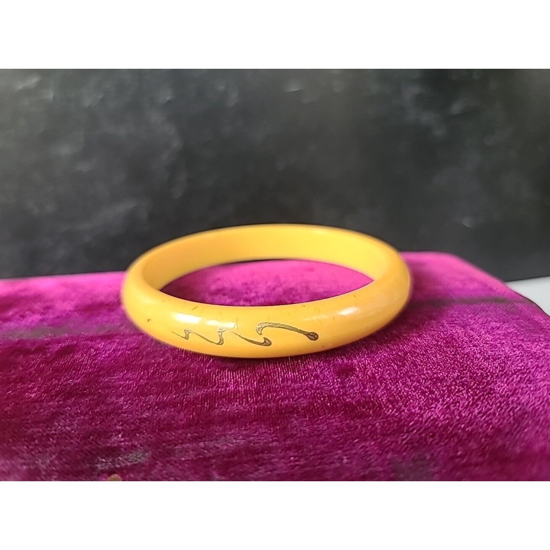 Butterscotch Bakelite Bangle Bracelet Vintage, READ