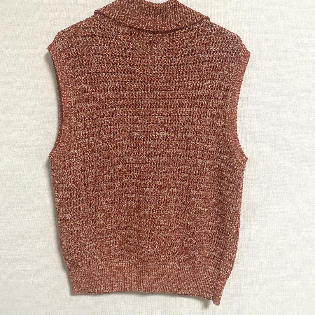 6(ROKU)◆COLOR MOKU VEST Excellent Condition】 6(ROKU) ROKU COLOR MOKU VEST/Orange