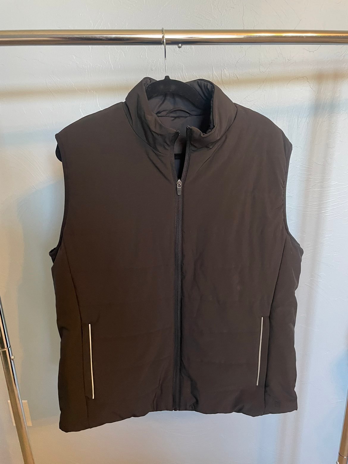 black puffer vest
