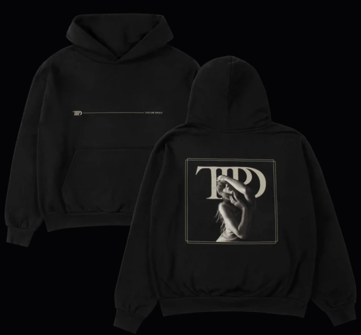 Taylor Swift The Tortured Poets Department Spotify Exclusive Black Hoodie XL