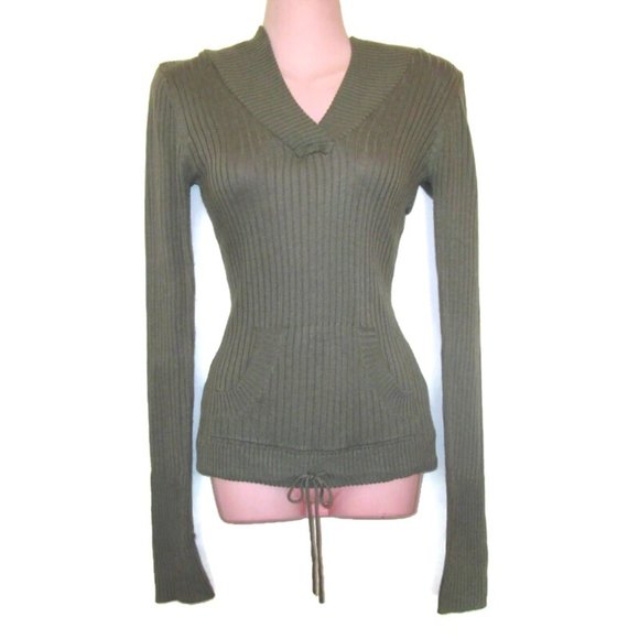 y2k vintage grunge olive green hoody sweater hoodie top size xs extra small
