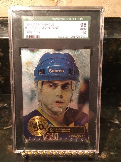 1993-94 Pinnacle Nifty 50 #12 Pat LaFontaine - Buffalo Sabres SGC 98
