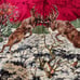 Vintage P & C Italy Red Velvet Deer Tapestry Wall Hanging/Rug