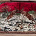 Vintage P & C Italy Red Velvet Deer Tapestry Wall Hanging/Rug