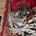 Vintage P & C Italy Red Velvet Deer Tapestry Wall Hanging/Rug