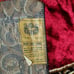 Vintage P & C Italy Red Velvet Deer Tapestry Wall Hanging/Rug
