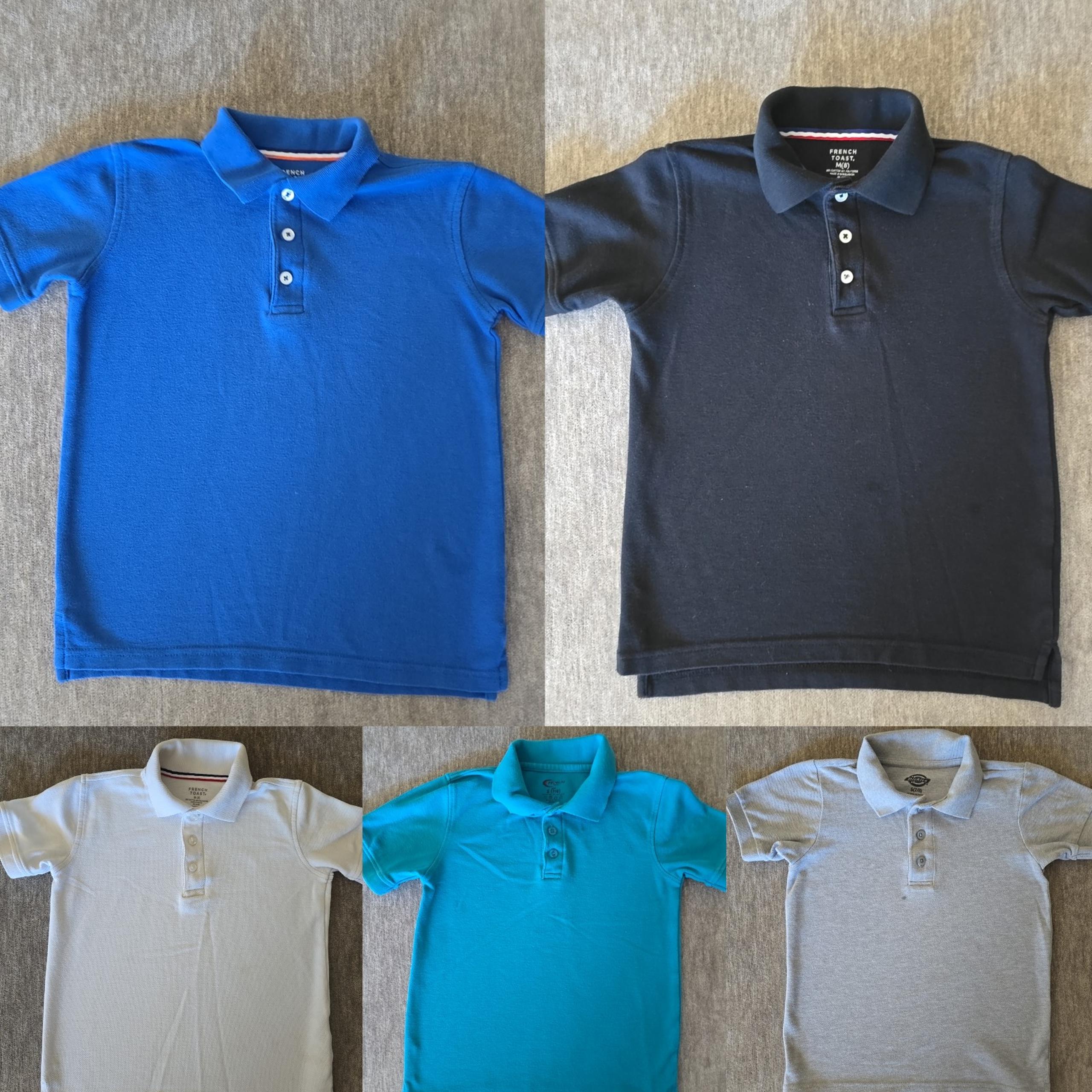 5pc Boys School Uniform Polos/Shirts, Tops, Size 8 Medium, Bundle/Lot