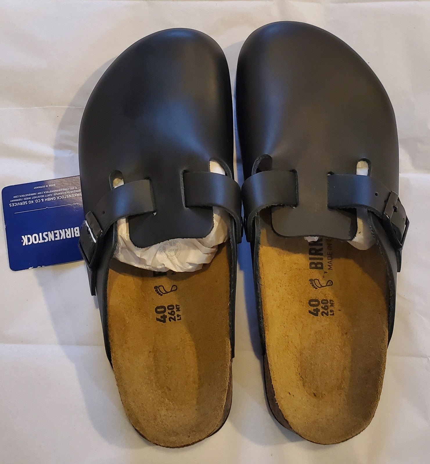 Birkenstock boston bs super grip black leather regular wide