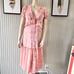 Love Shack Fancy Pink Ruffles Fleur Tiered Chiffon Maxi Dress